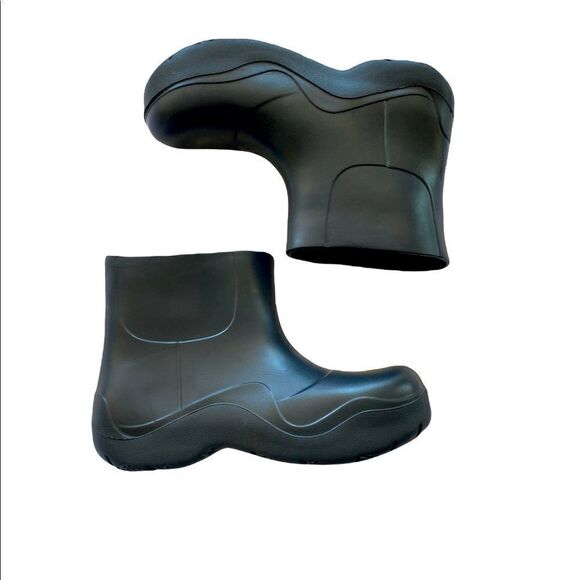 Cropped rubber ultra comfy rain boots with height lifting sole size ch 40 - Picture 1 of 5